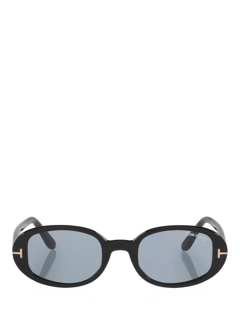 TOM FORD oval sunglasses shiny black/blue, UK version