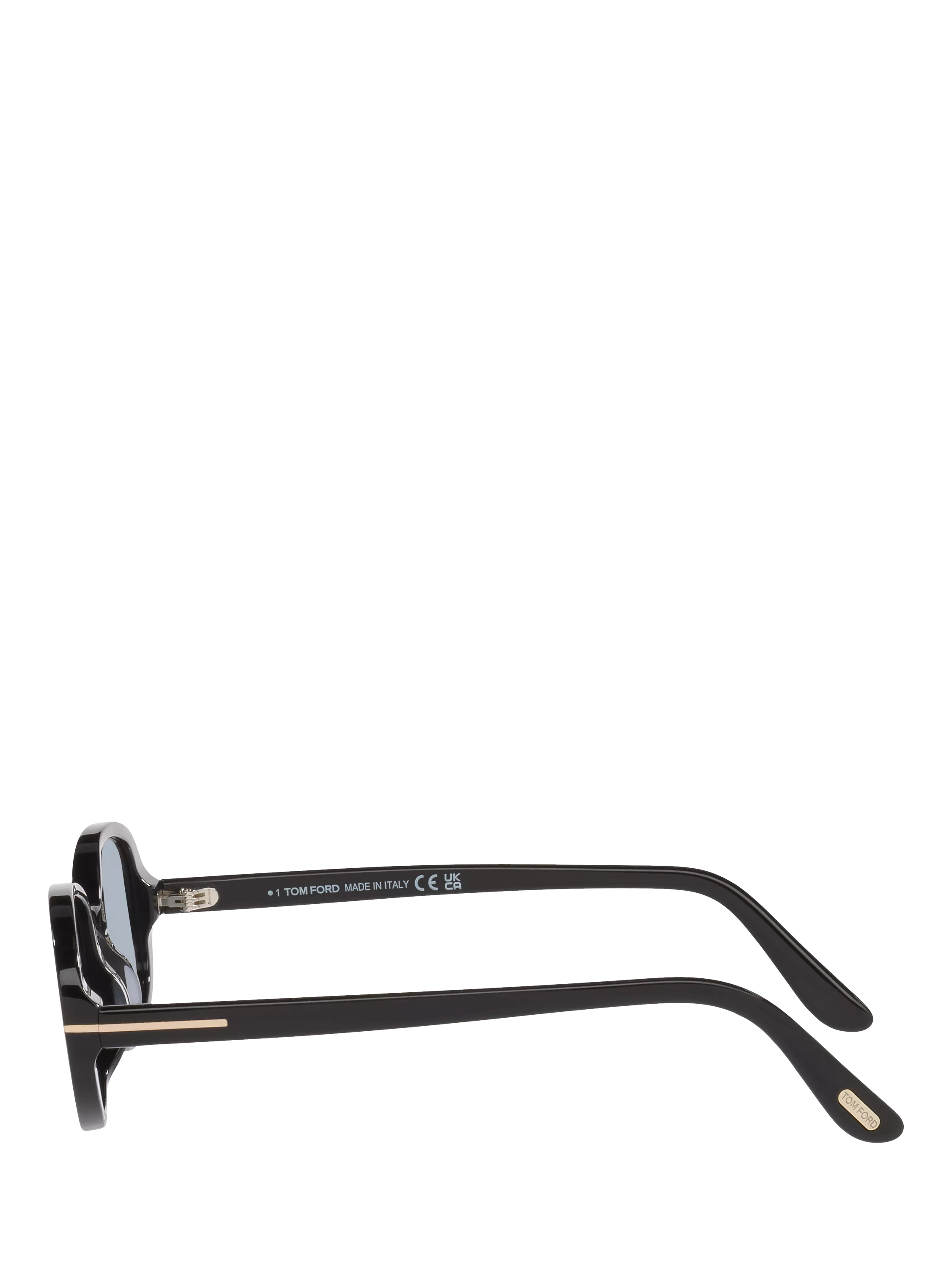 TOM FORD oval sunglasses shiny black/blue, UK version