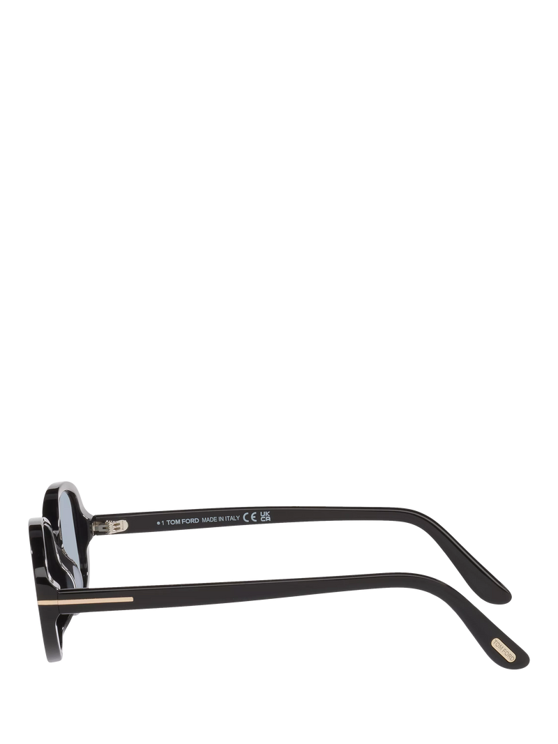 TOM FORD oval sunglasses shiny black/blue, UK version