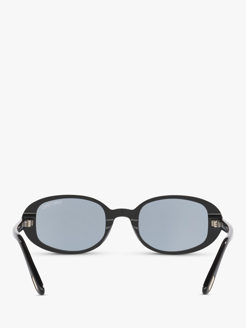 TOM FORD oval sunglasses shiny black/blue, UK version