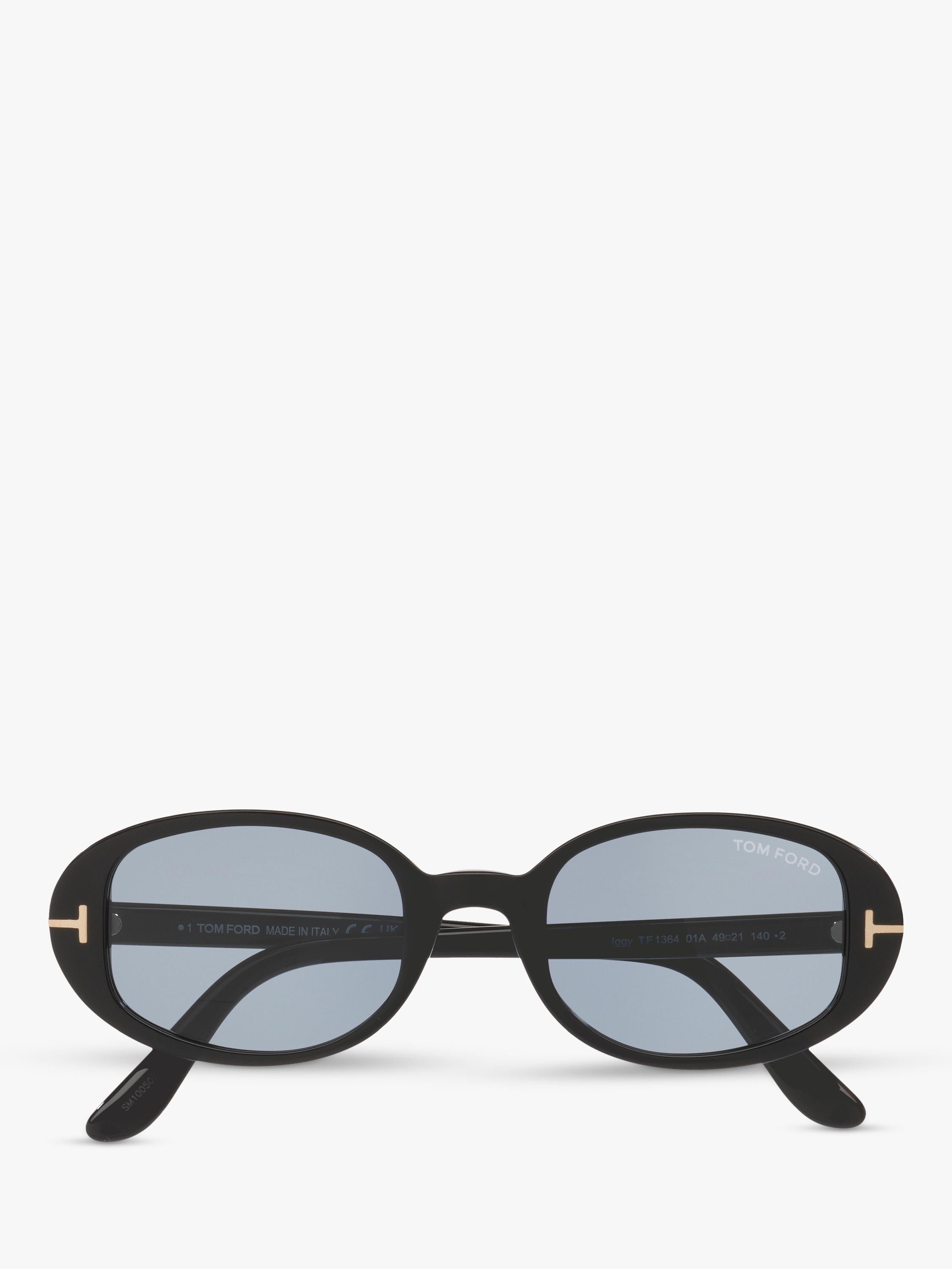 TOM FORD oval sunglasses shiny black/blue, UK version