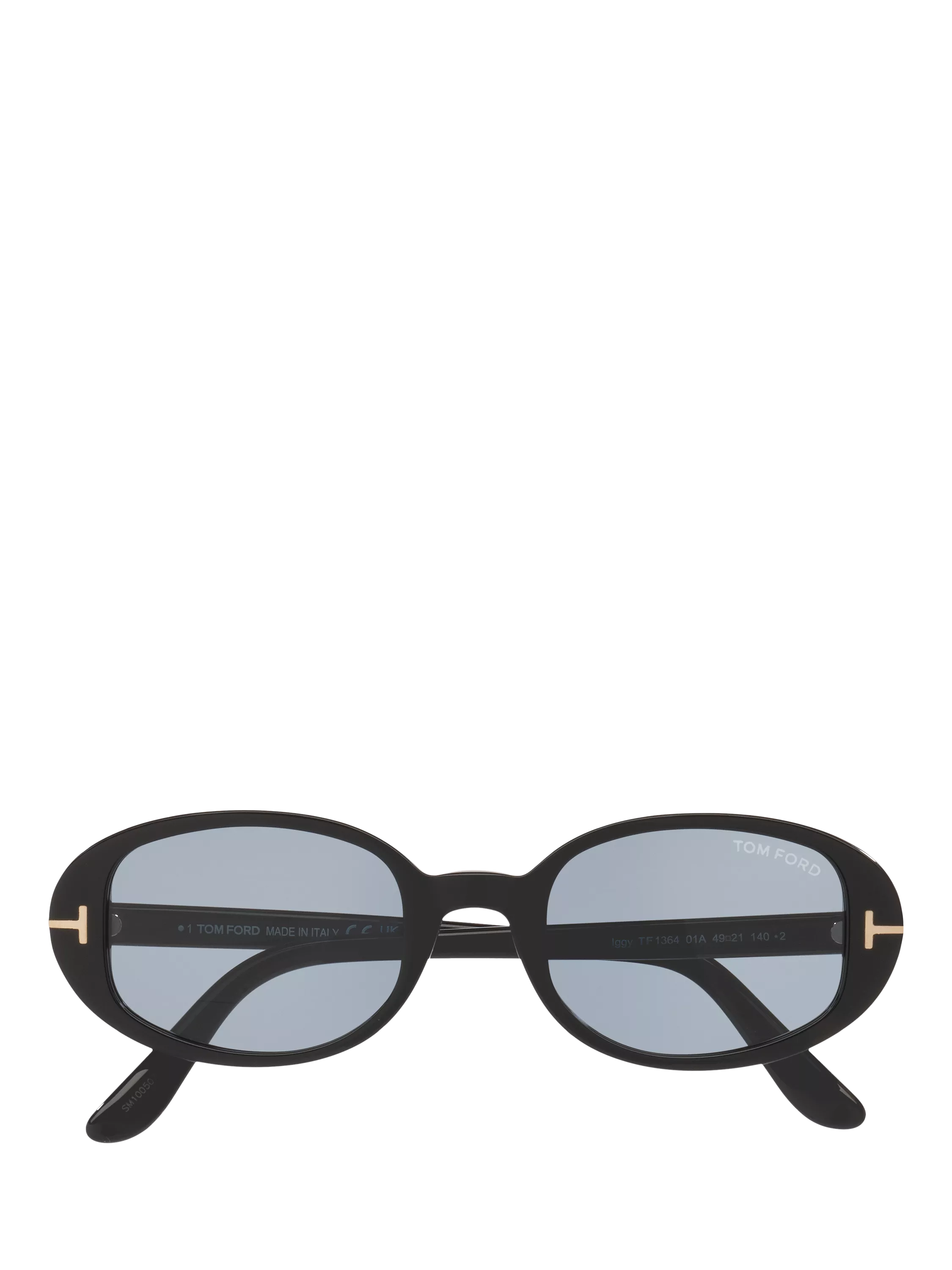 TOM FORD oval sunglasses shiny black/blue, UK version