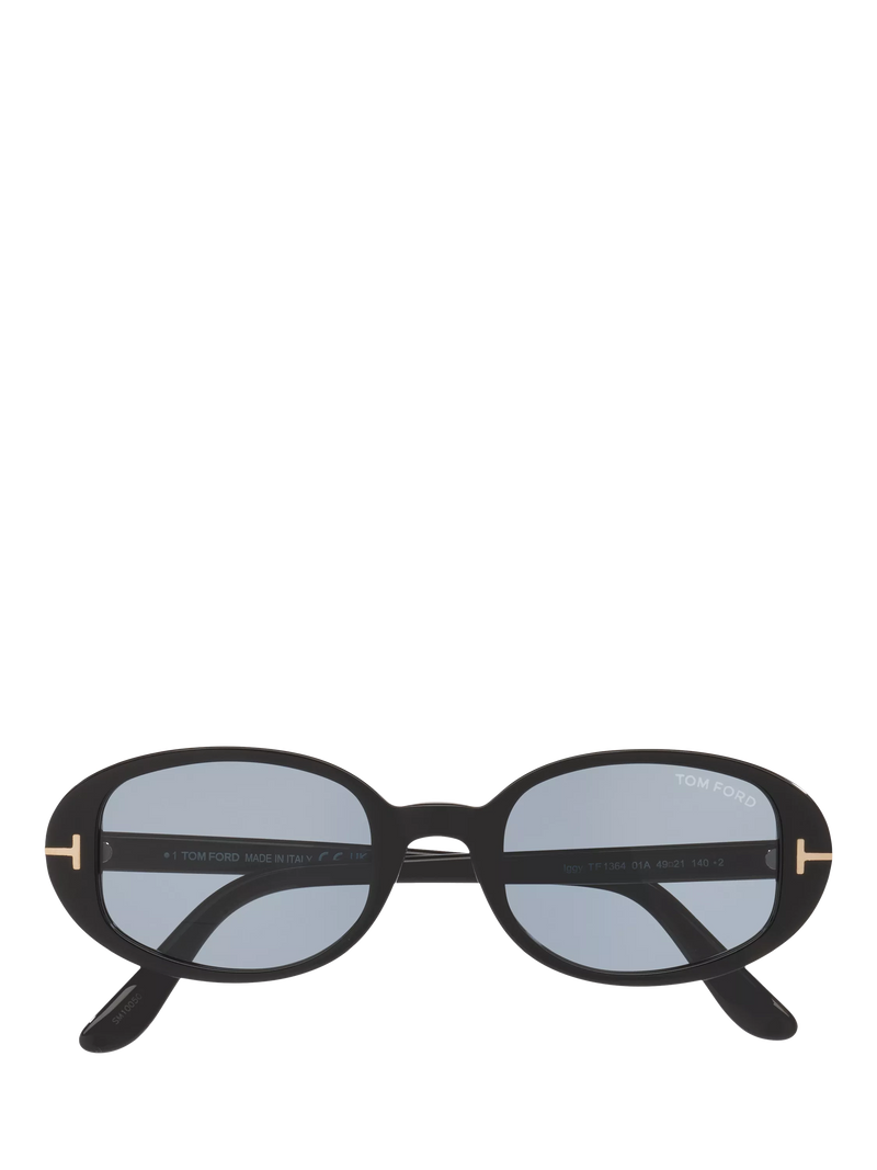 TOM FORD oval sunglasses shiny black/blue, UK version