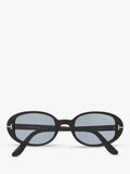 TOM FORD oval sunglasses shiny black/blue, UK version
