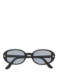 TOM FORD oval sunglasses shiny black/blue, UK version