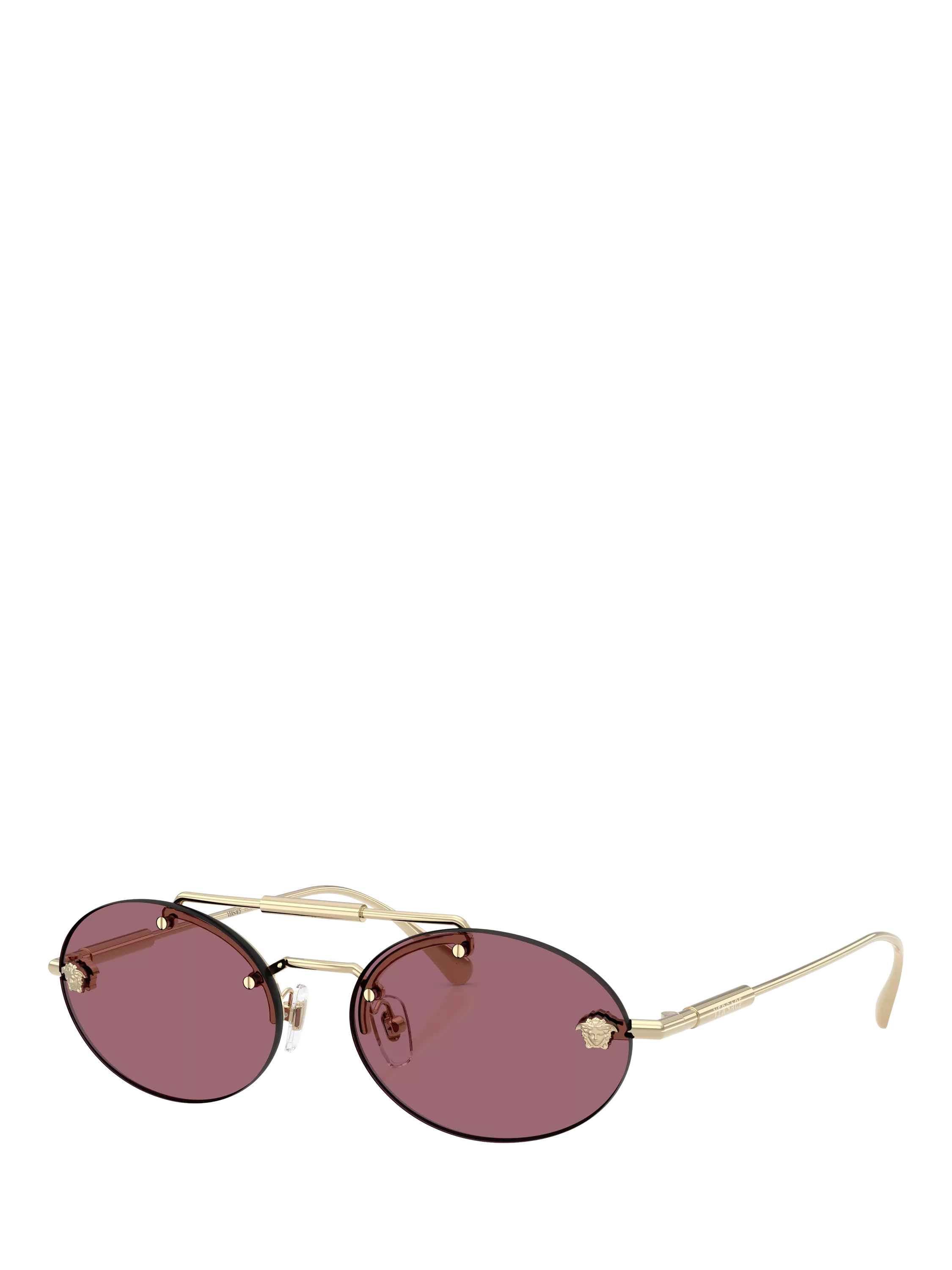 Versace oval sunglasses pale gold red, UK version