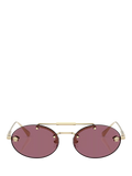 Versace oval sunglasses pale gold red, UK version