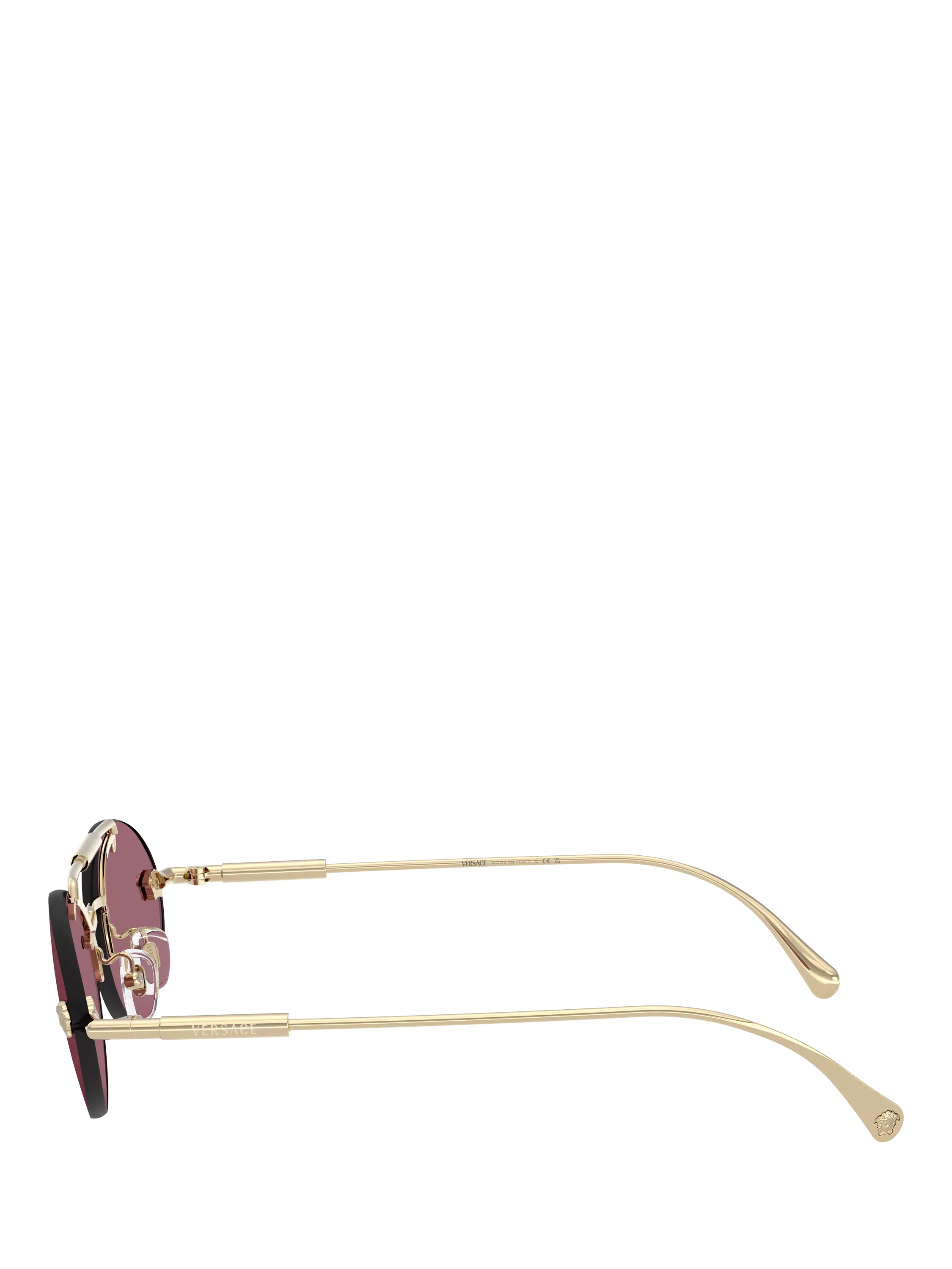 Versace oval sunglasses pale gold red, UK version
