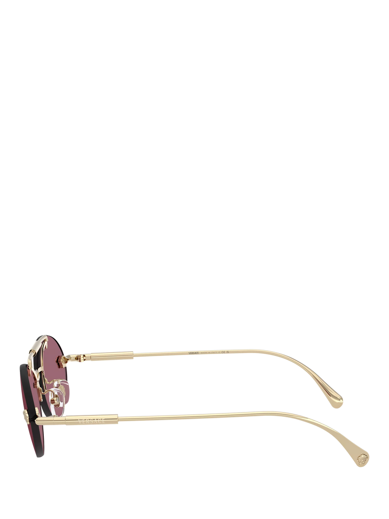 Versace oval sunglasses pale gold red, UK version