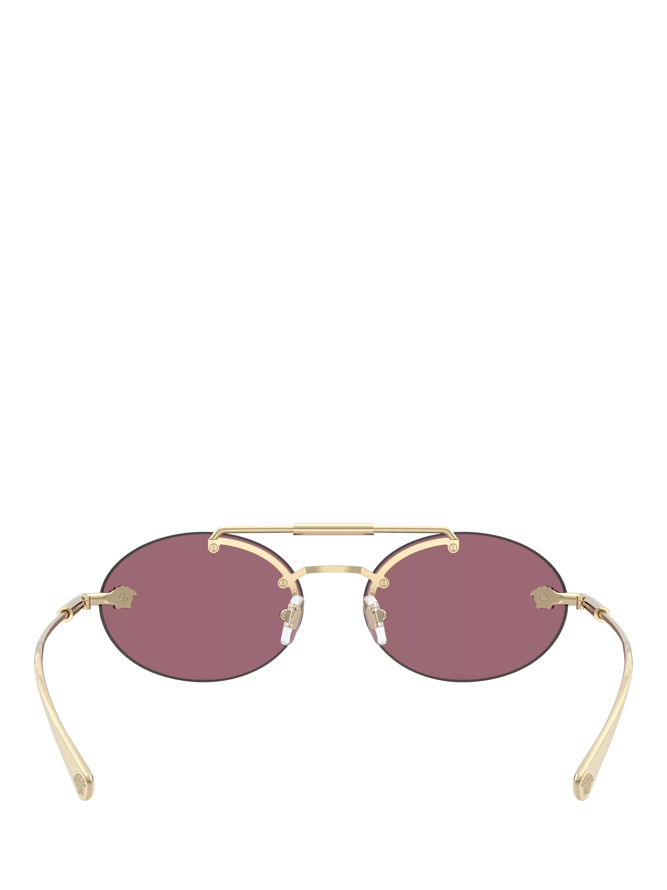 Versace oval sunglasses pale gold red, UK version