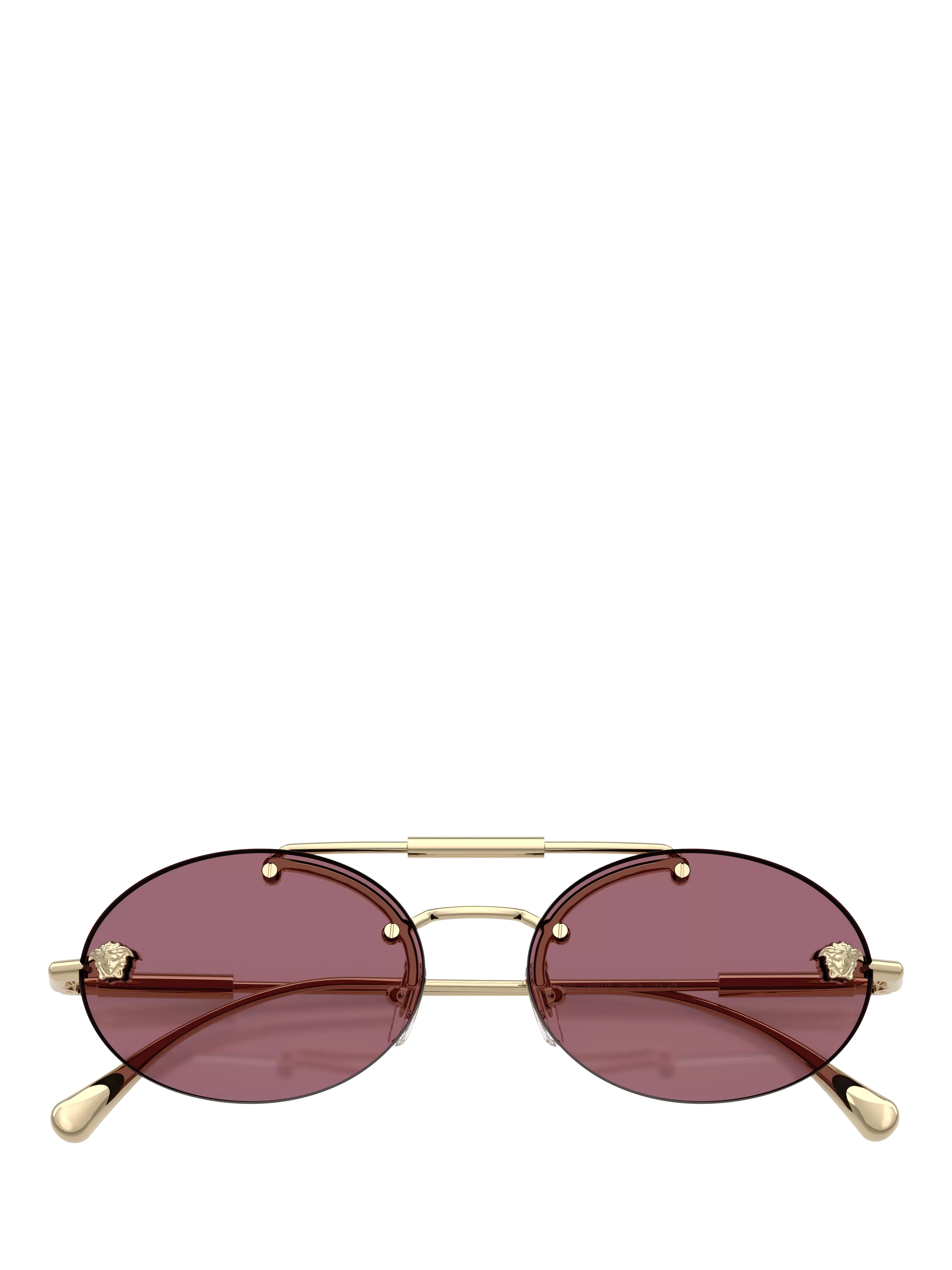 Versace oval sunglasses pale gold red, UK version