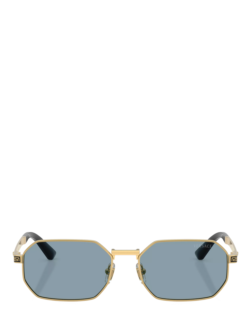 Versace round sunglasses gold metal frame 54mm, UK version