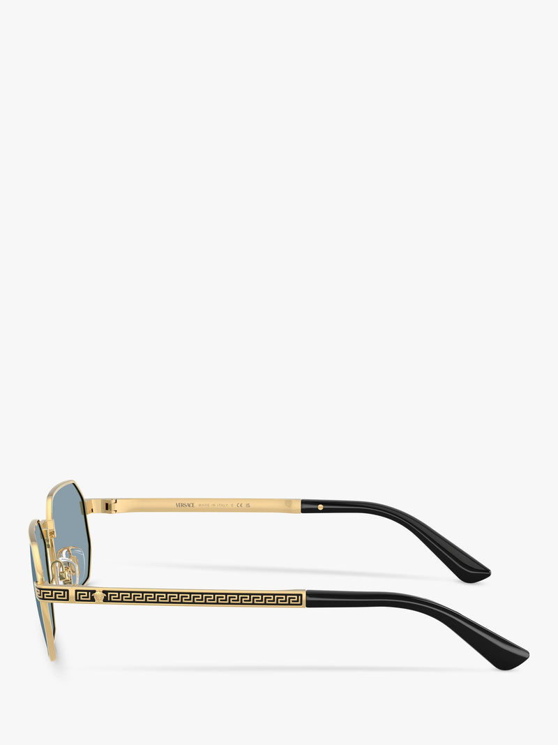 Versace round sunglasses gold metal frame 54mm, UK version