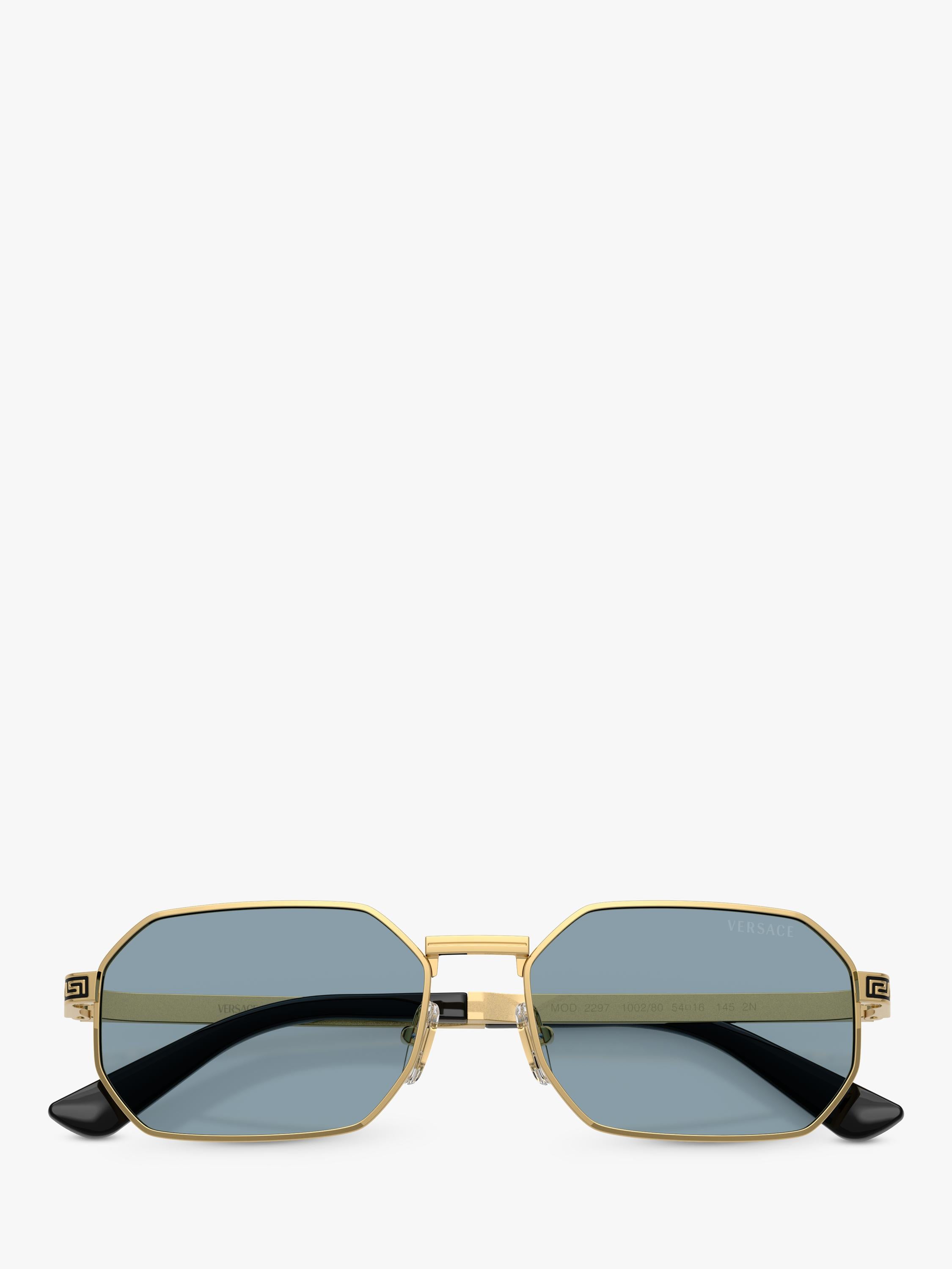 Versace round sunglasses gold metal frame 54mm, UK version