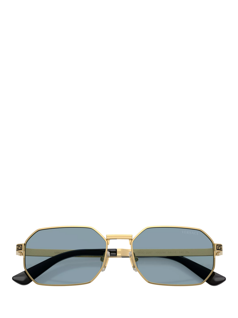 Versace round sunglasses gold metal frame 54mm, UK version