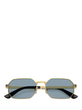 Versace round sunglasses gold metal frame 54mm, UK version