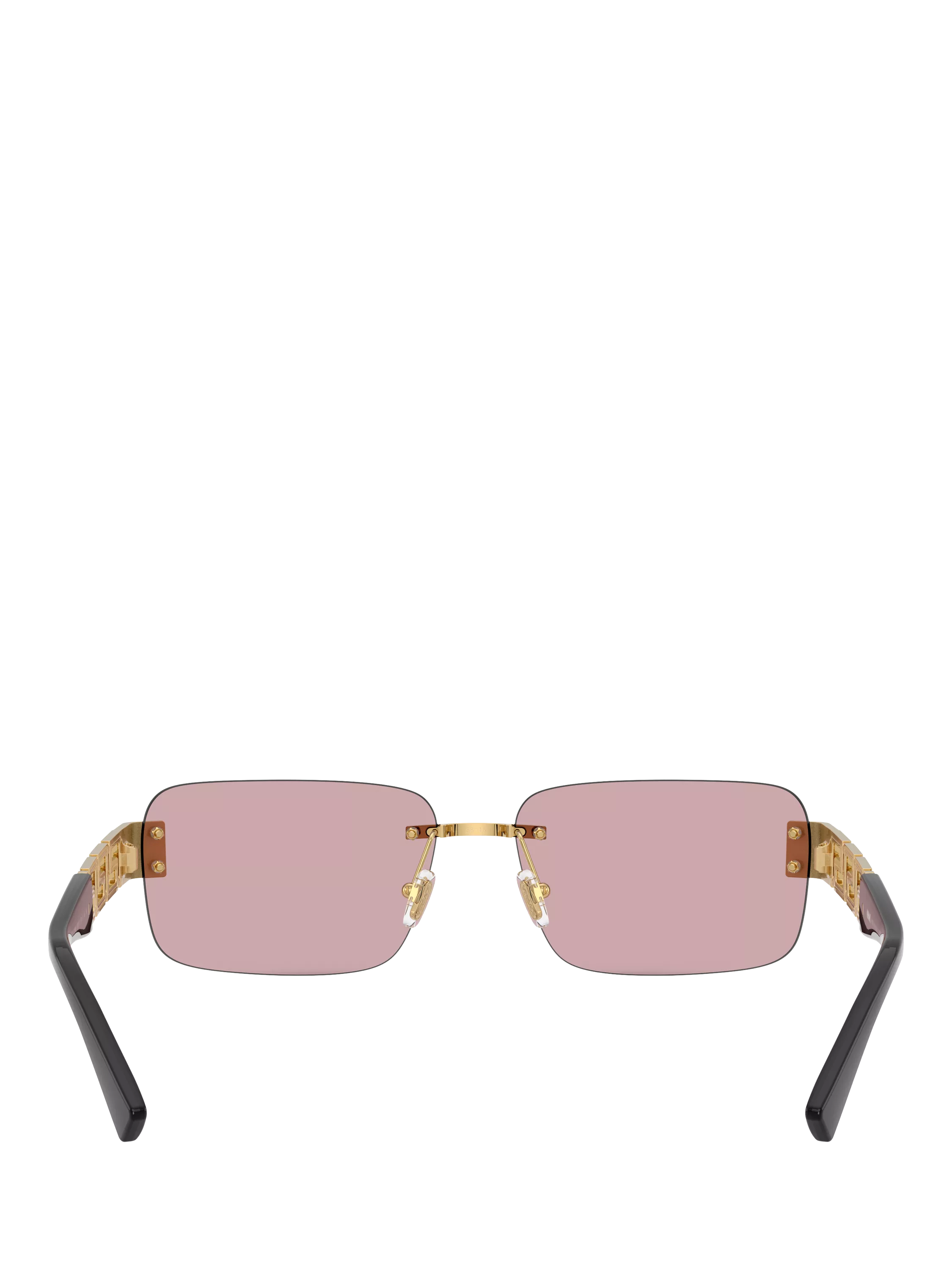 Versace 0VE2298 rectangular sunglasses in gold and pink, imported from the UK