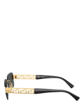 Versace rectangular sunglasses gold black, UK version