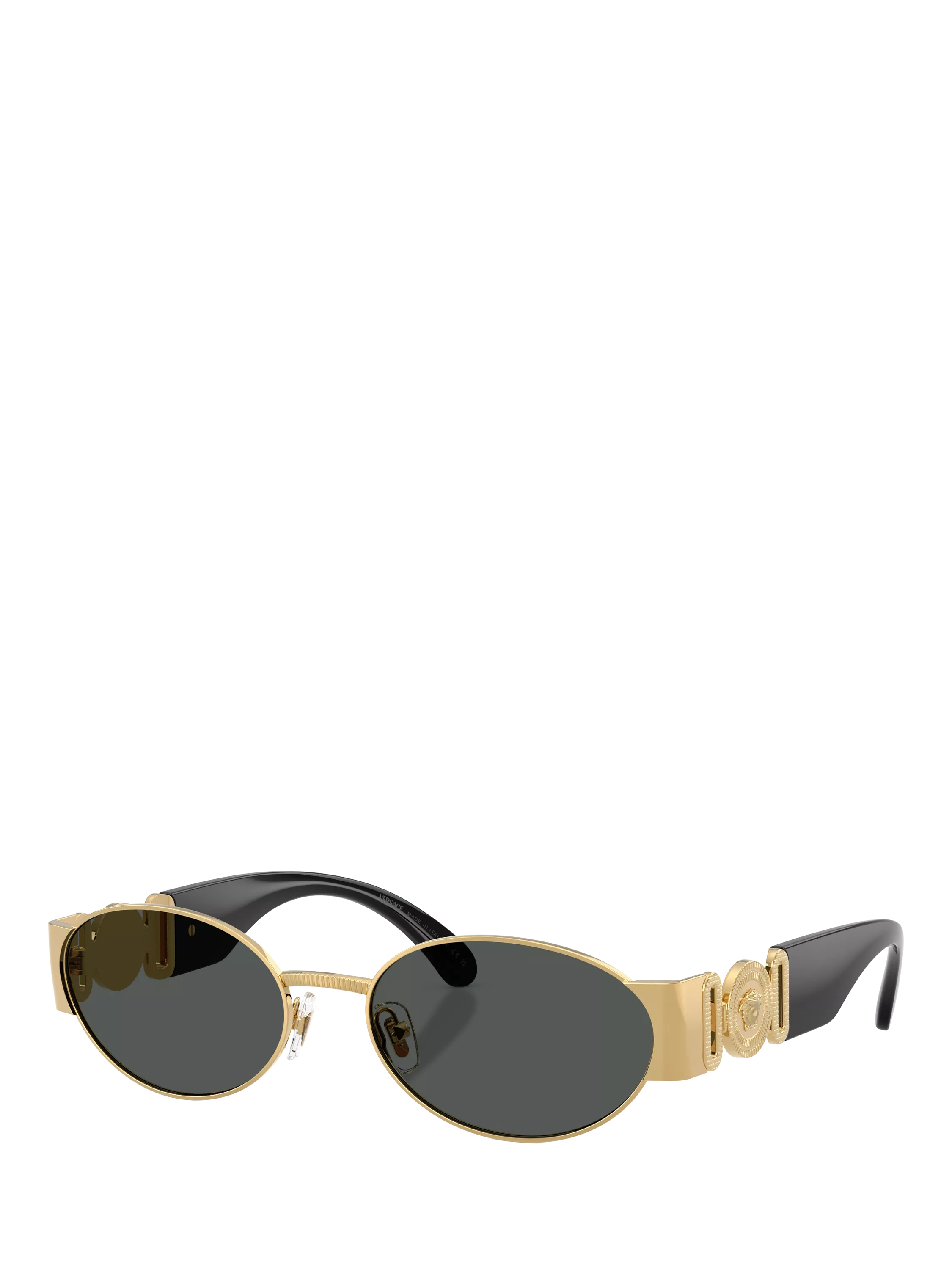 Versace oval sunglasses gold black 56mm - British product