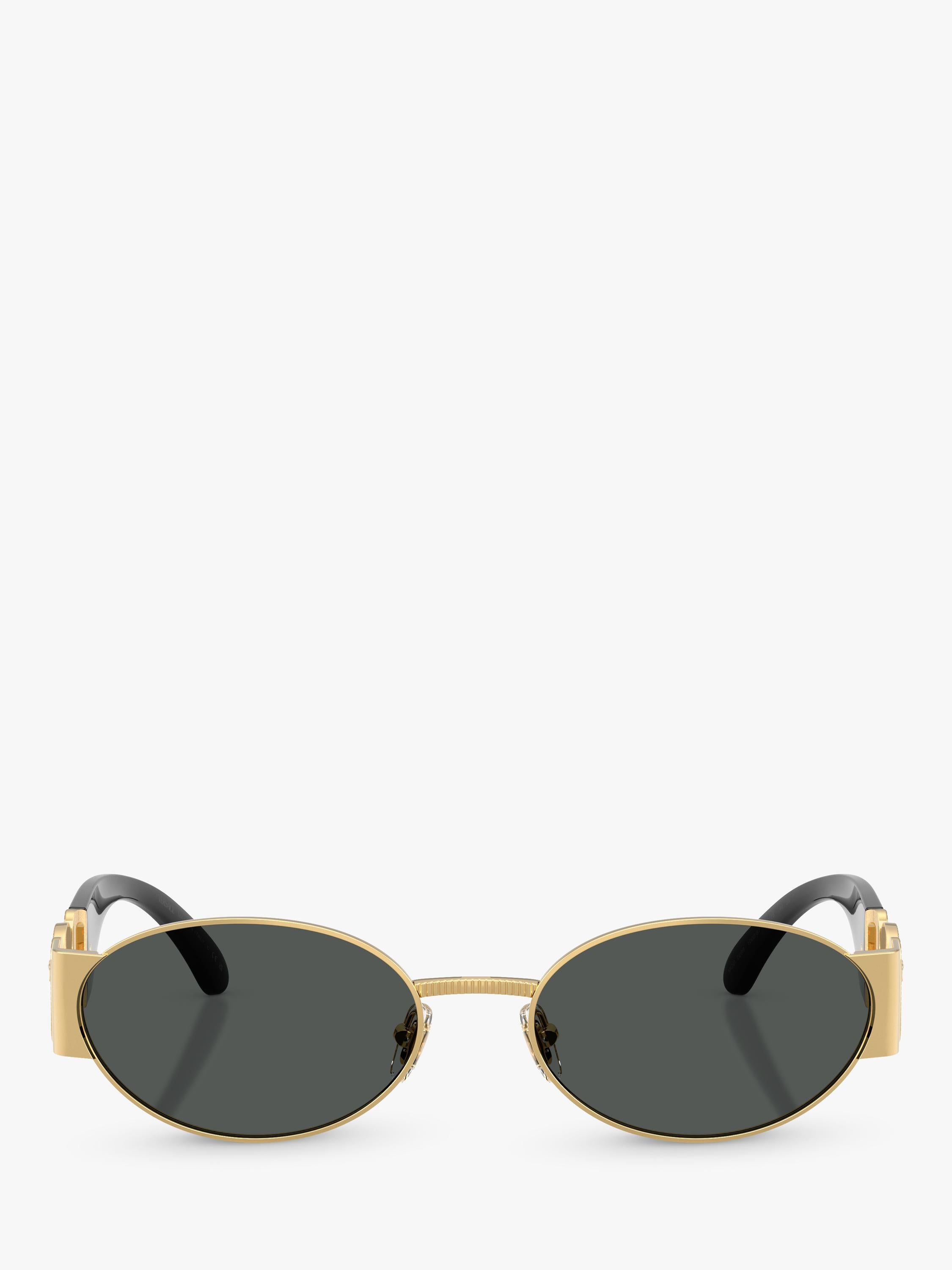 Versace oval sunglasses gold black 56mm - British product