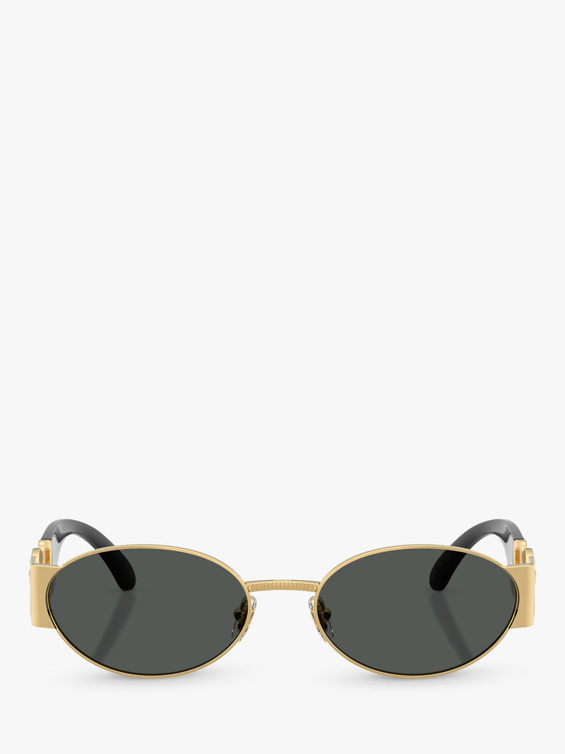 Versace oval sunglasses gold black 56mm - British product