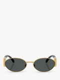 Versace oval sunglasses gold black 56mm - British product