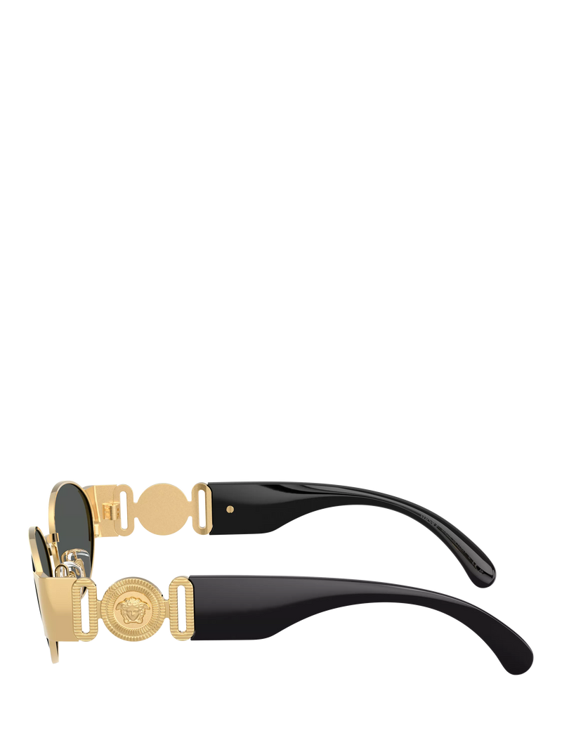 Versace oval sunglasses gold black 56mm - British product