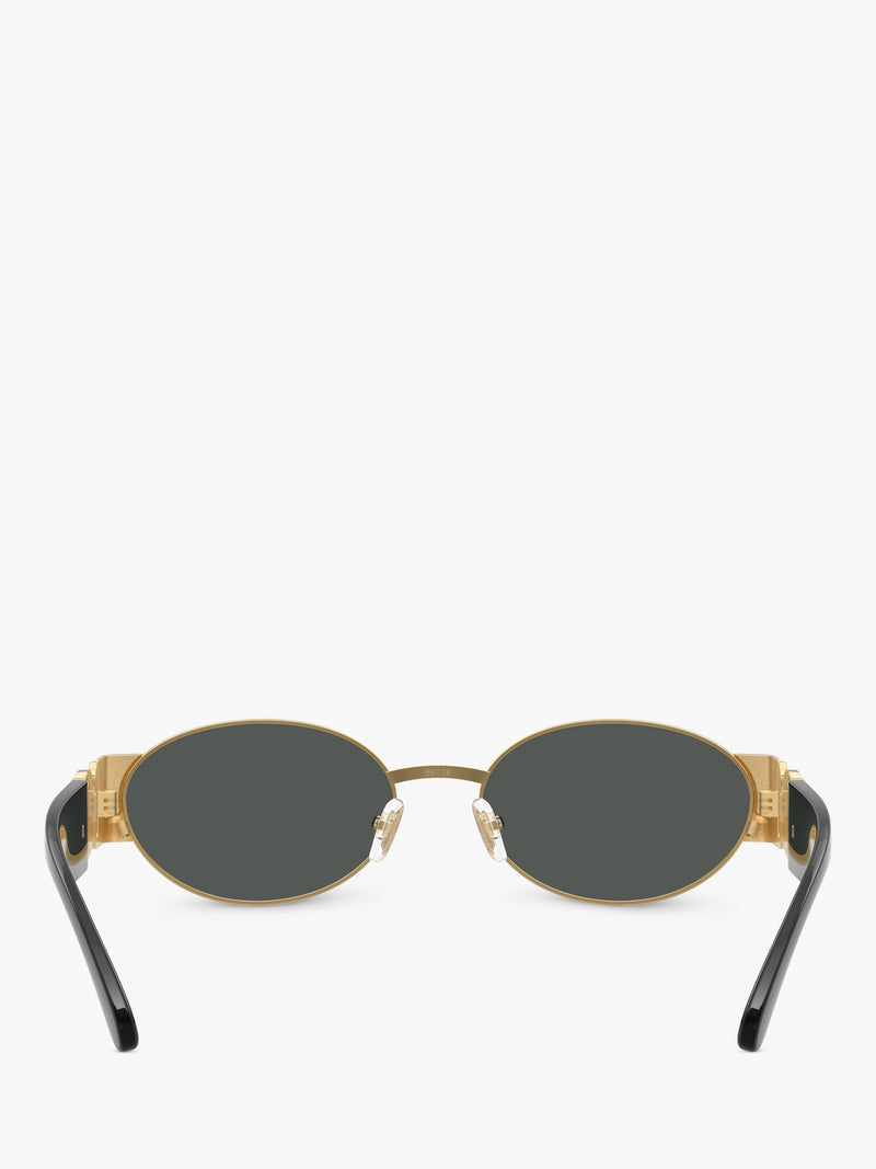 Versace oval sunglasses gold black 56mm - British product