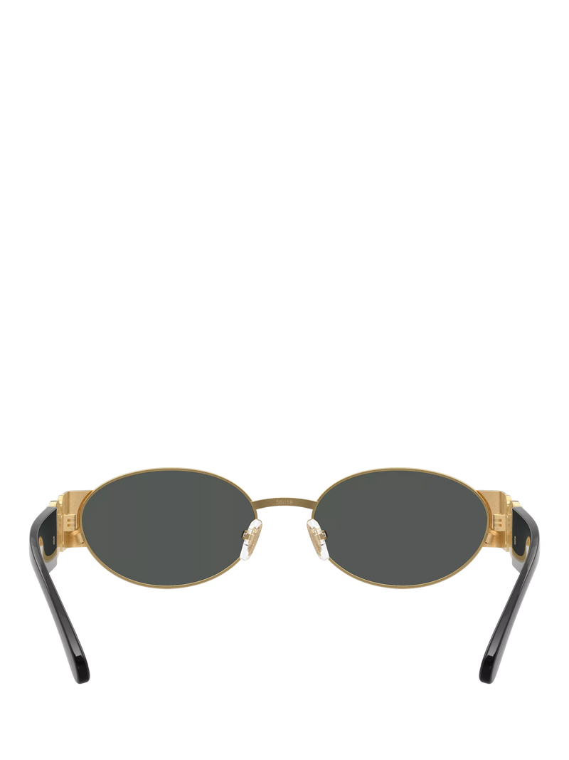 Versace oval sunglasses gold black 56mm - British product