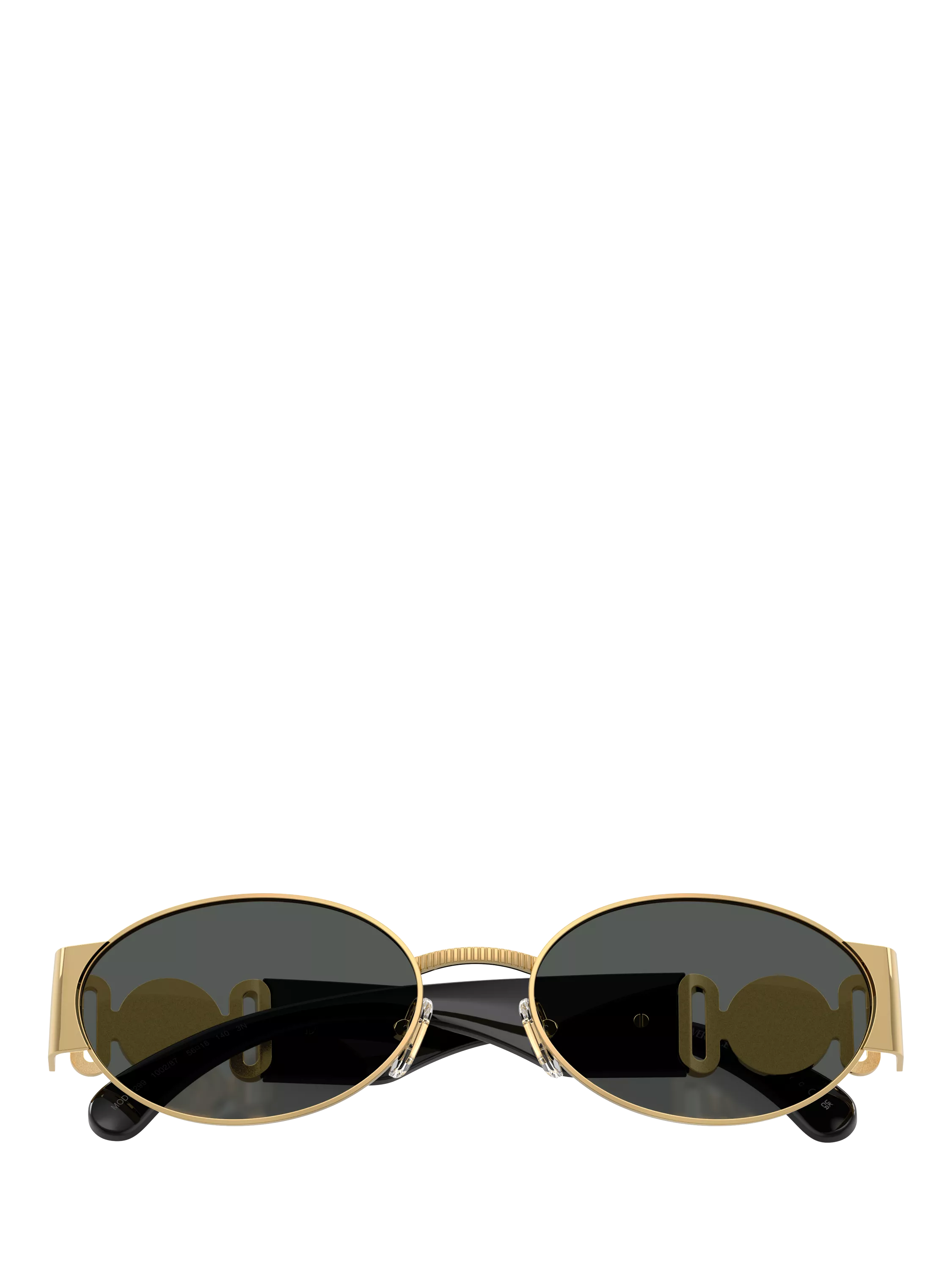 Versace oval sunglasses gold black 56mm - British product
