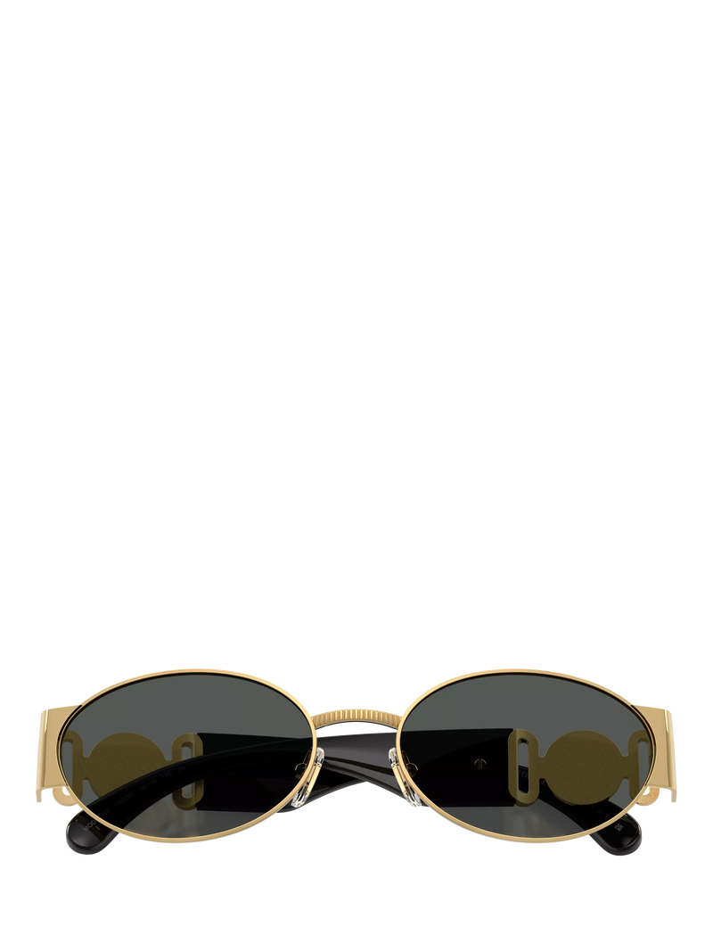 Versace oval sunglasses gold black 56mm - British product