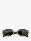 Versace oval sunglasses gold black 56mm - British product
