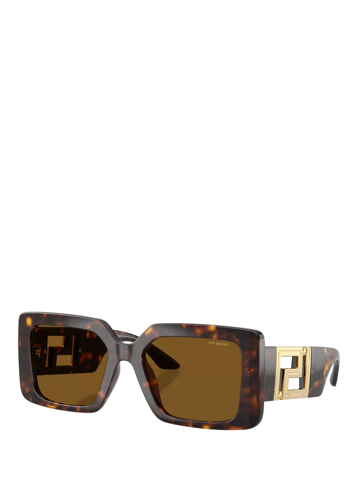 Versace women's polarised square sunglasses Havana Brown - British product