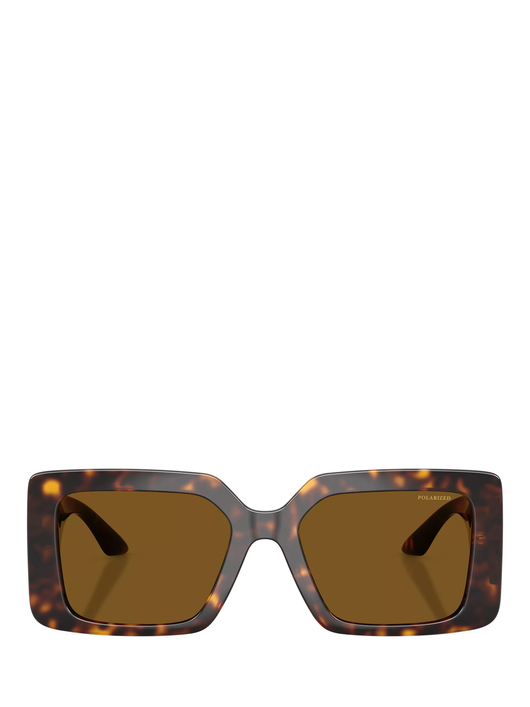 Versace women's polarised square sunglasses Havana Brown - British product
