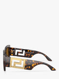 Versace women's polarised square sunglasses Havana Brown - British product