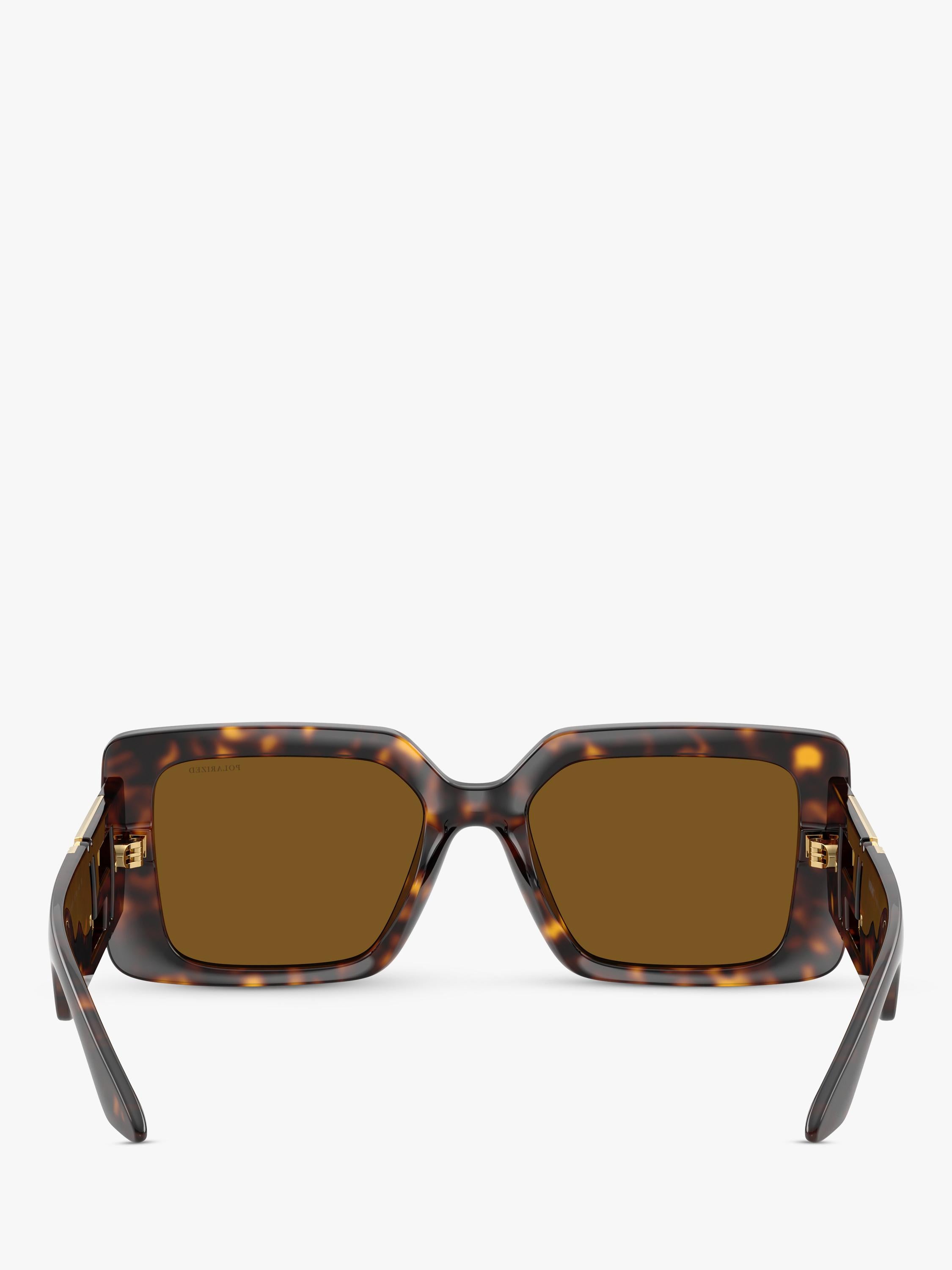 Versace women's polarised square sunglasses Havana Brown - British product