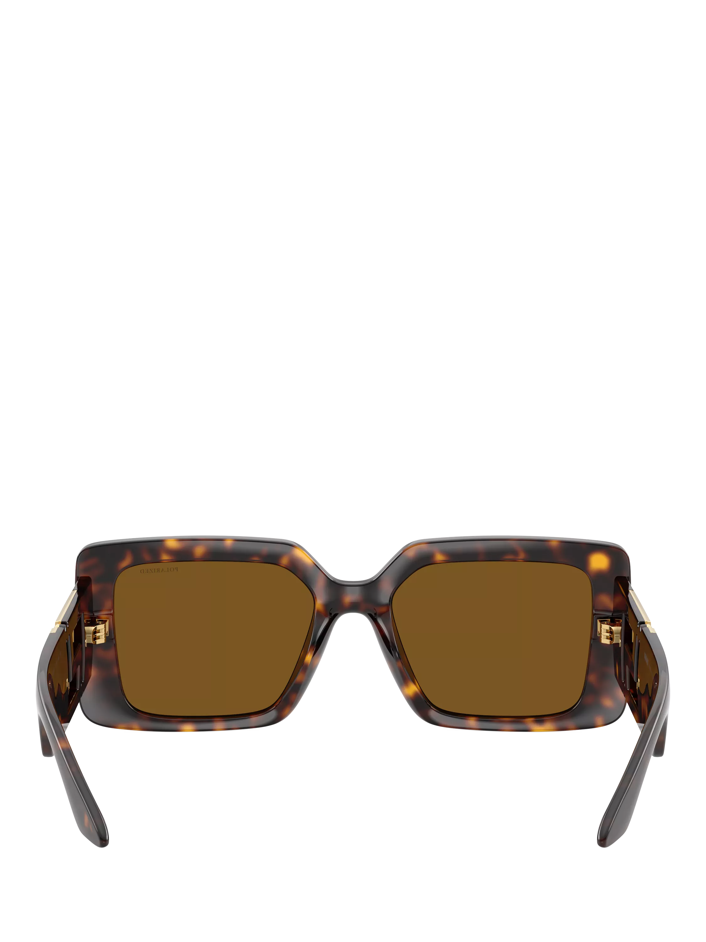 Versace women's polarised square sunglasses Havana Brown - British product