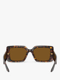 Versace women's polarised square sunglasses Havana Brown - British product