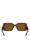 Versace women's polarised square sunglasses Havana Brown - British product