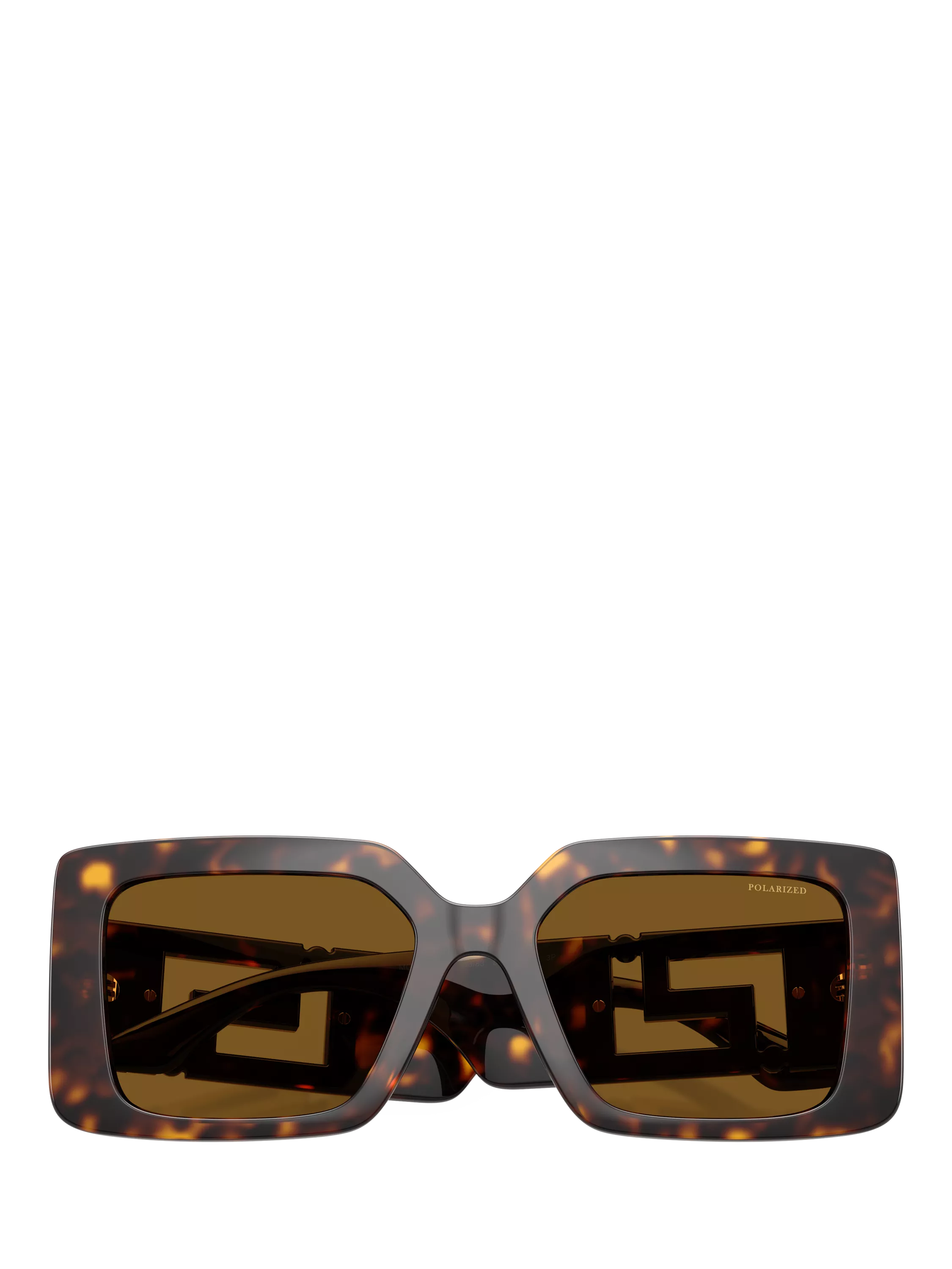Versace women's polarised square sunglasses Havana Brown - British product
