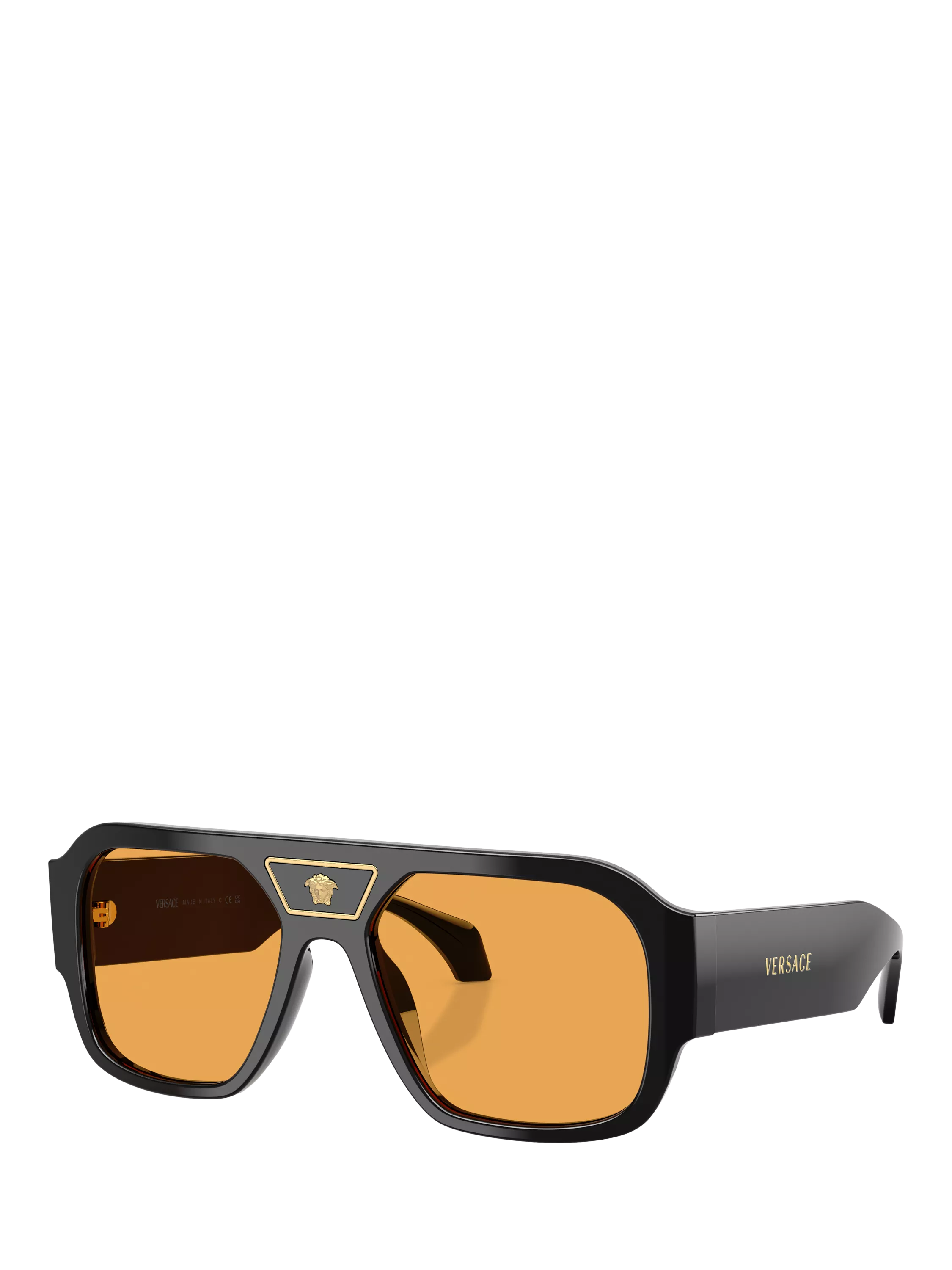 Versace square sunglasses black orange - British product