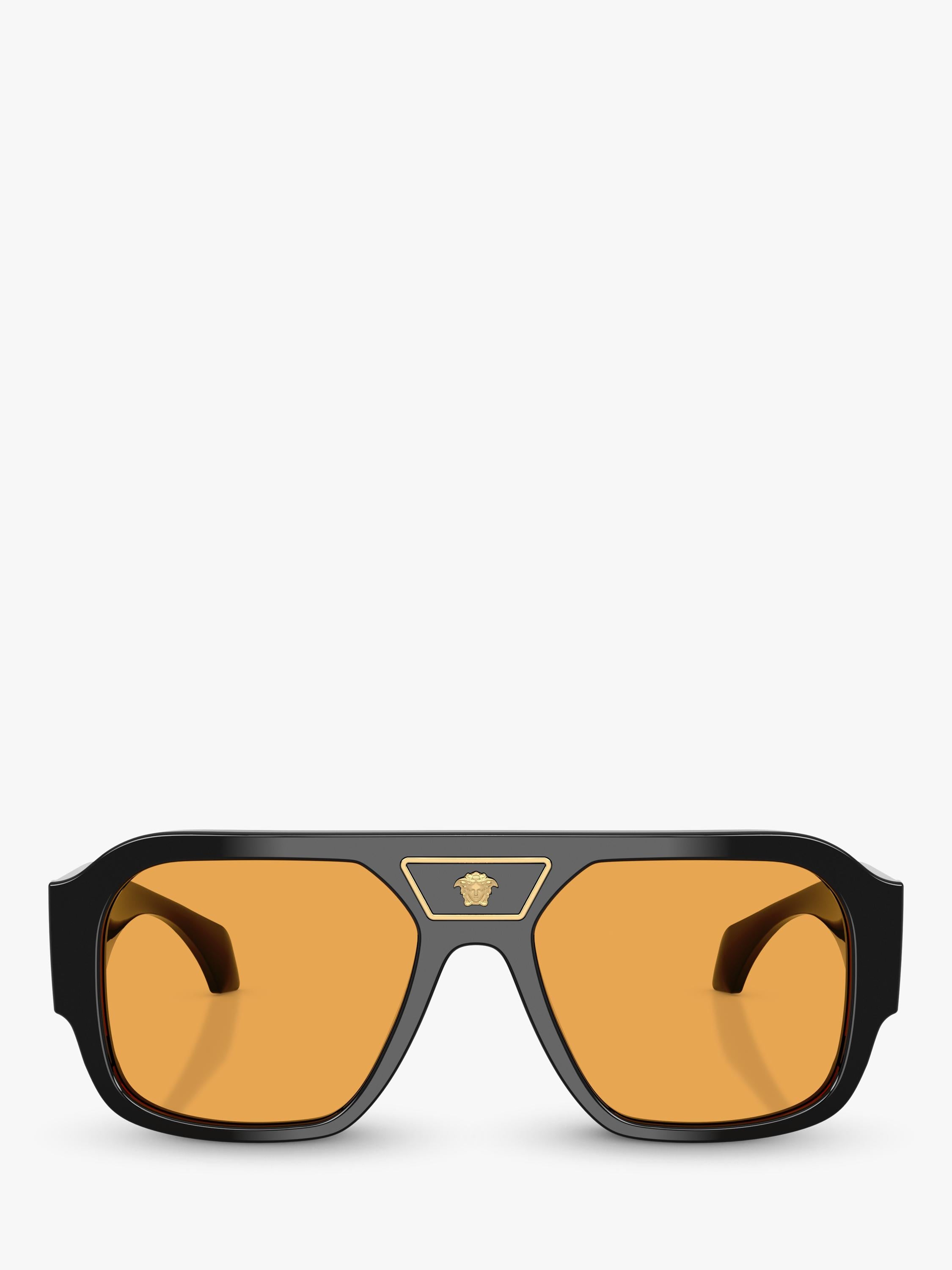 Versace square sunglasses black orange - British product