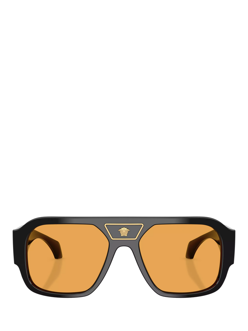Versace square sunglasses black orange - British product