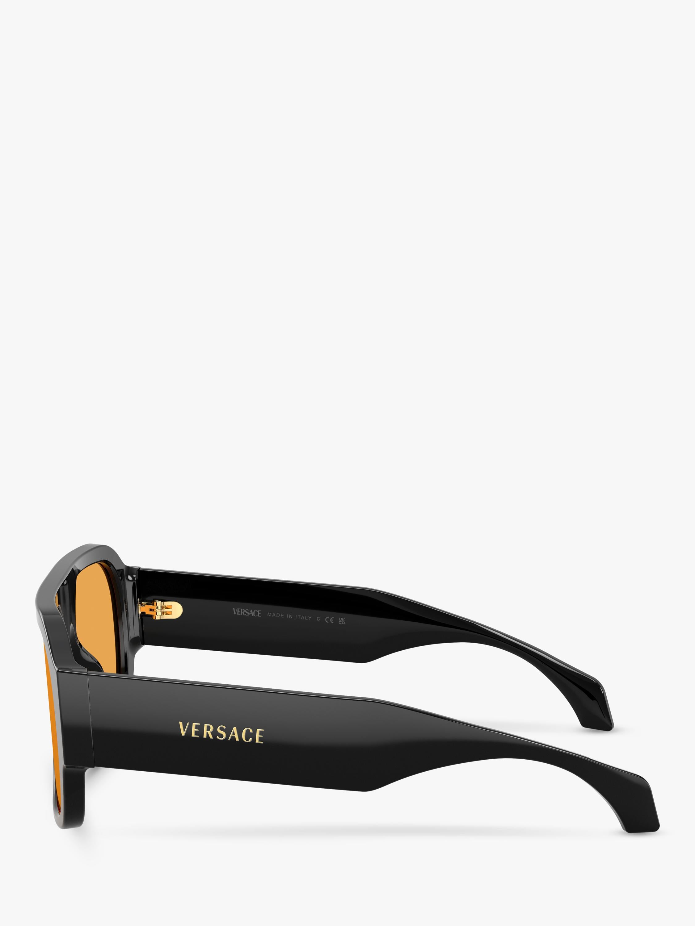 Versace square sunglasses black orange - British product