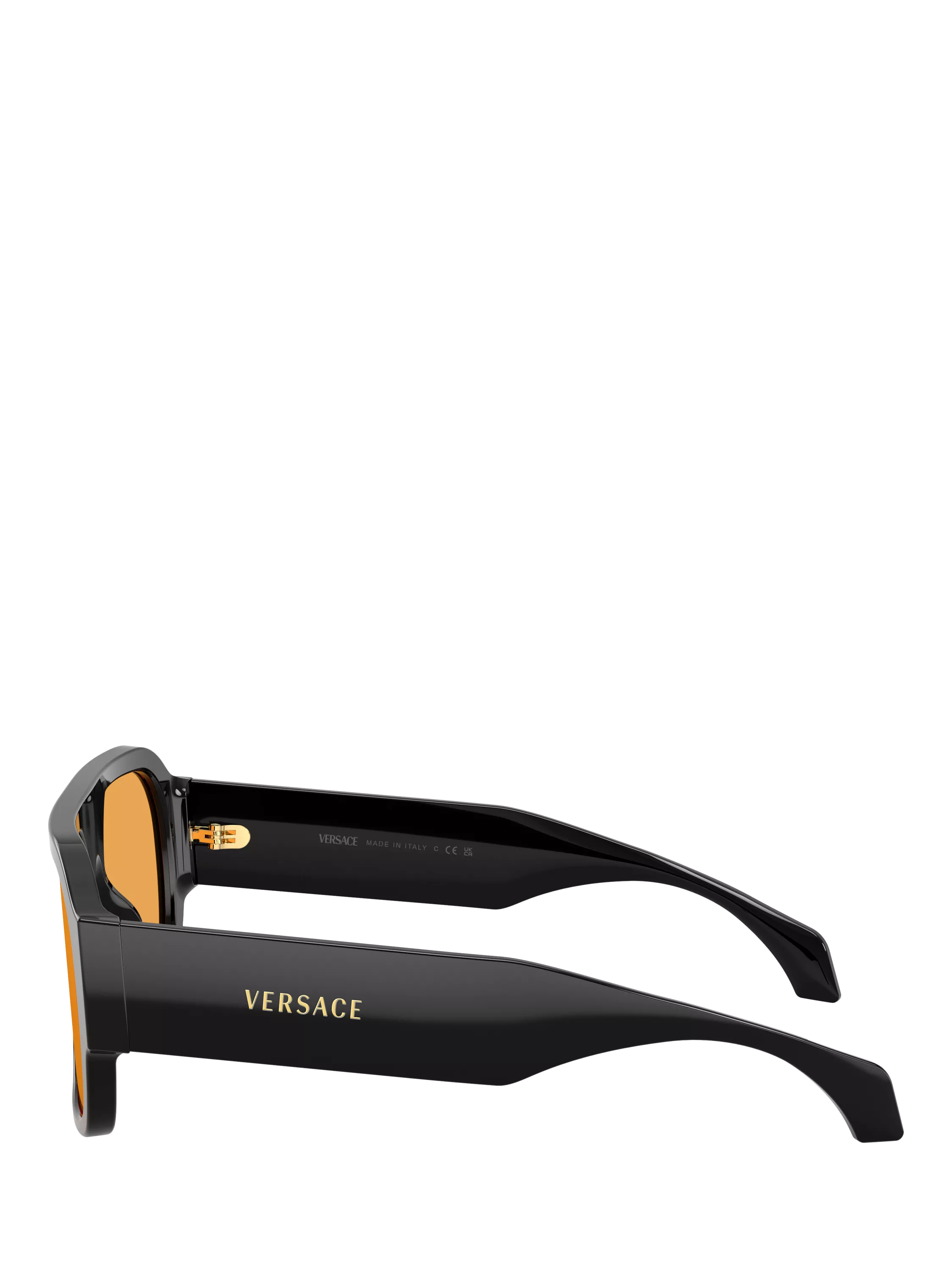 Versace square sunglasses black orange - British product