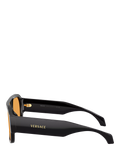 Versace square sunglasses black orange - British product