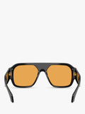 Versace square sunglasses black orange - British product