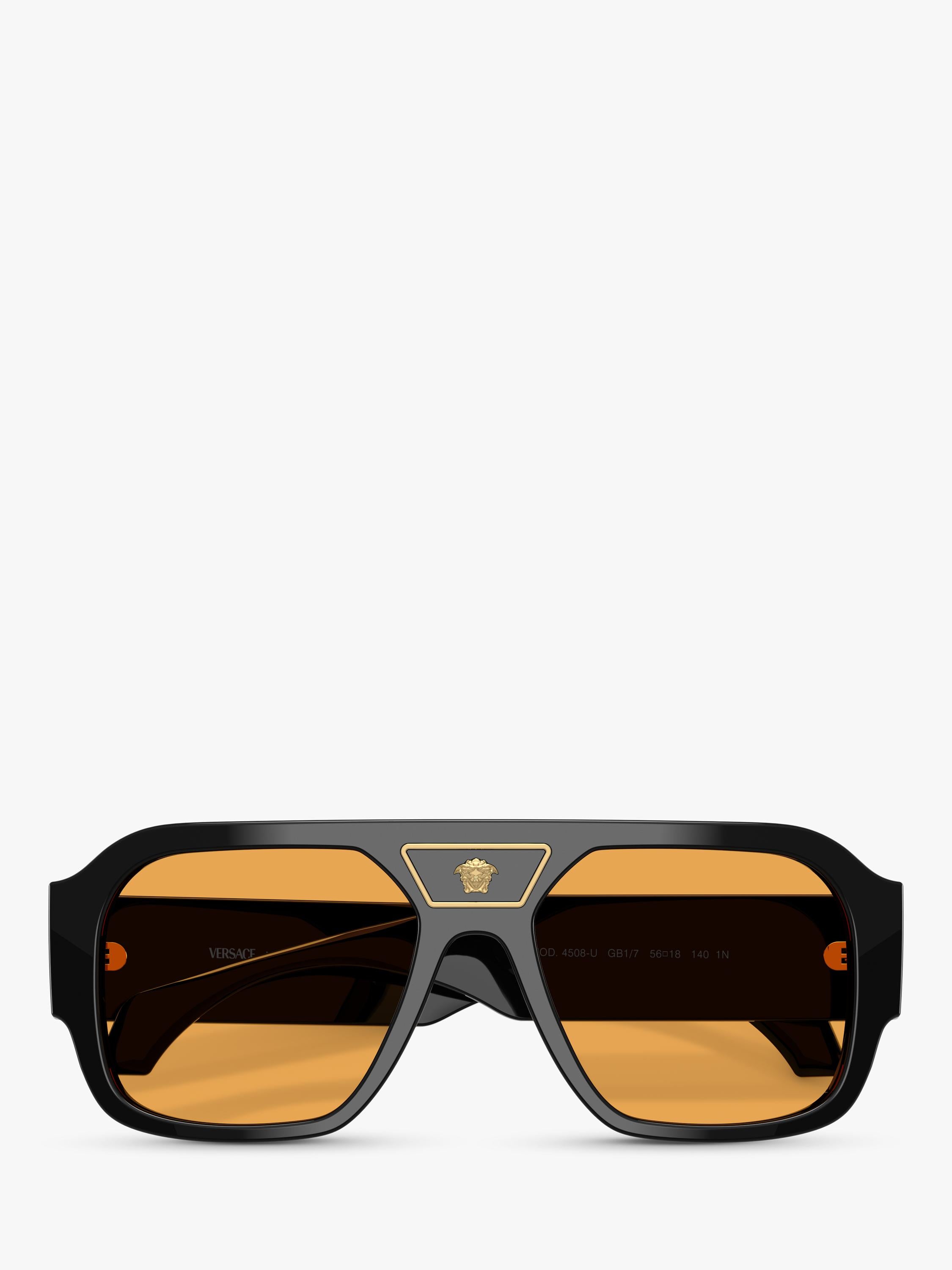Versace square sunglasses black orange - British product