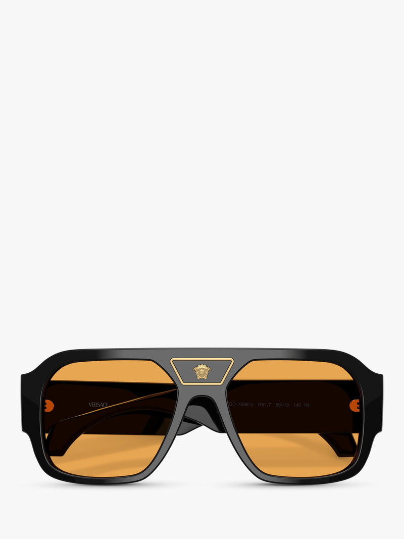 Versace square sunglasses black orange - British product