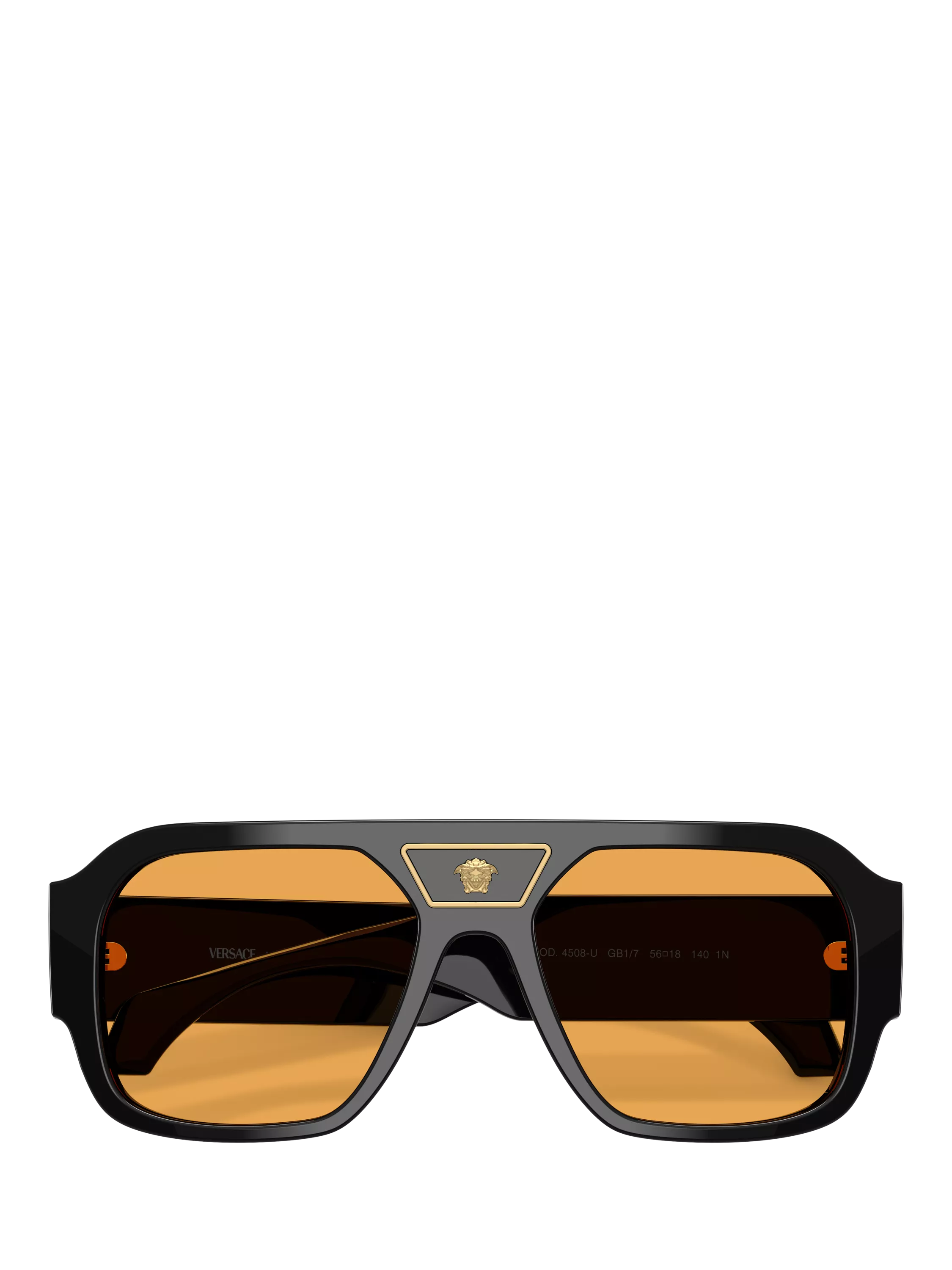 Versace square sunglasses black orange - British product